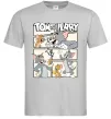 Чоловіча футболка Tom and Jerry collage Сірий фото