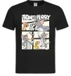 Чоловіча футболка Tom and Jerry collage Чорний фото
