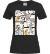 Жіноча футболка Tom and Jerry collage Чорний фото