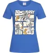 Жіноча футболка Tom and Jerry collage Яскраво-синій фото