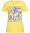 Жіноча футболка Tom and Jerry collage Лимонний фото