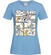 Жіноча футболка Tom and Jerry collage Блакитний фото