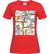 Жіноча футболка Tom and Jerry collage Червоний фото