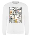 Світшот Tom and Jerry collage Білий фото