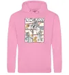 Мужская толстовка (худи) Tom and Jerry collage Розовый фото