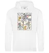Женская толстовка (худи) Tom and Jerry collage Белый фото