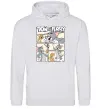 Женская толстовка (худи) Tom and Jerry collage Серый меланж фото