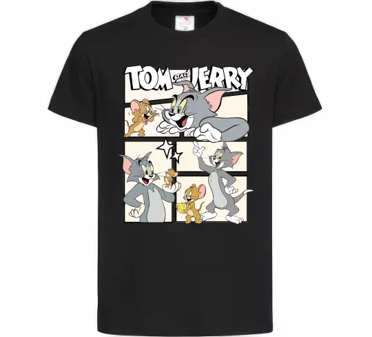 Детская футболка Tom and Jerry collage Черный фото