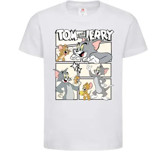 Детская футболка Tom and Jerry collage Белый фото
