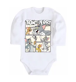 Детский боди Tom and Jerry collage Белый фото