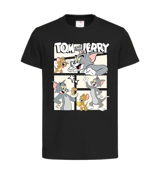 Детская футболка Tom and Jerry collage Черный фото