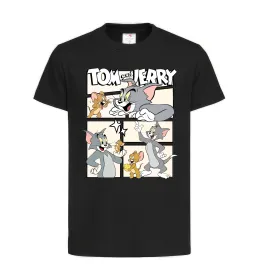 Детская футболка Tom and Jerry collage Черный фото