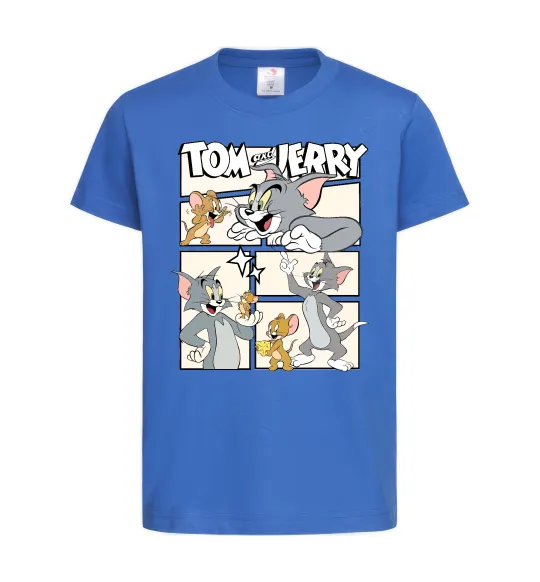 Детская футболка Tom and Jerry collage Ярко-синий фото
