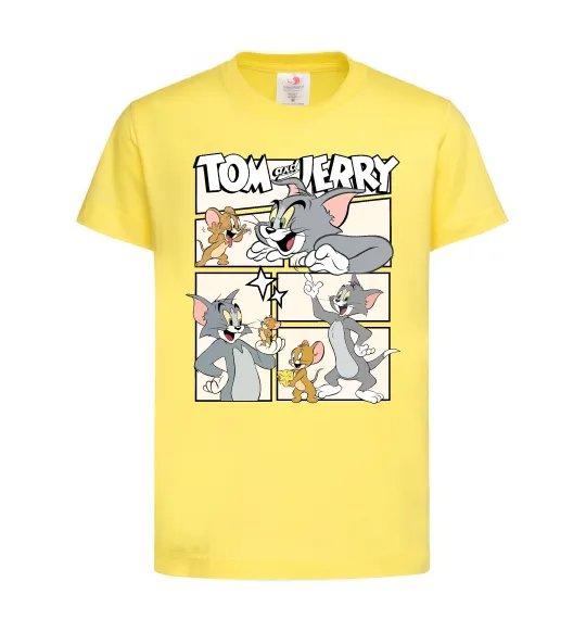 Детская футболка Tom and Jerry collage Лимонный фото