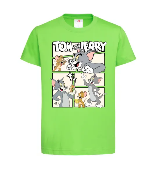 Детская футболка Tom and Jerry collage Лаймовый фото