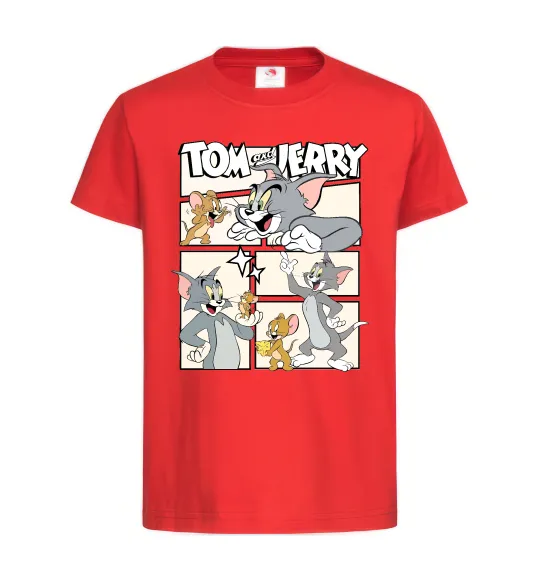 Детская футболка Tom and Jerry collage Красный фото