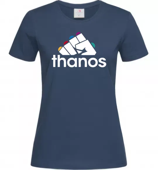 Жіноча футболка Thanos рукавиця Темно-синій фото