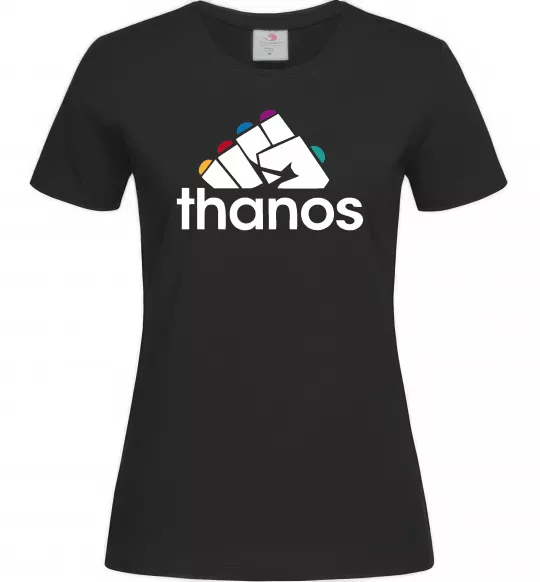Жіноча футболка Thanos рукавиця Чорний фото