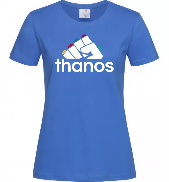 Жіноча футболка Thanos рукавиця Яскраво-синій фото