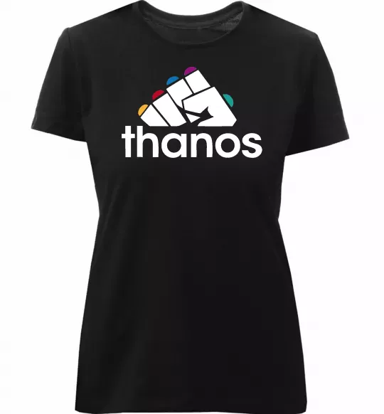 Женская премиум футболка Thanos рукавиця Черный фото