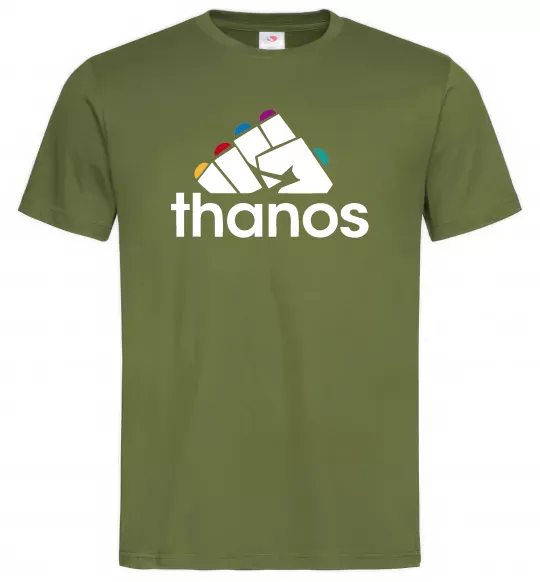 Мужская футболка Thanos рукавиця Оливковый фото