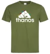 Мужская футболка Thanos рукавиця Оливковый фото