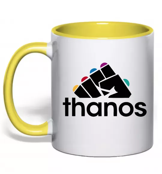 Чашка с цветной ручкой Thanos рукавиця Солнечно желтый фото