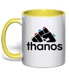 Чашка с цветной ручкой Thanos рукавиця Солнечно желтый фото