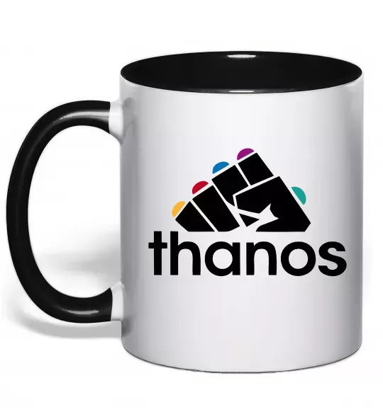 Чашка с цветной ручкой Thanos рукавиця Черный фото
