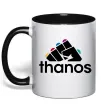 Чашка с цветной ручкой Thanos рукавиця Черный фото