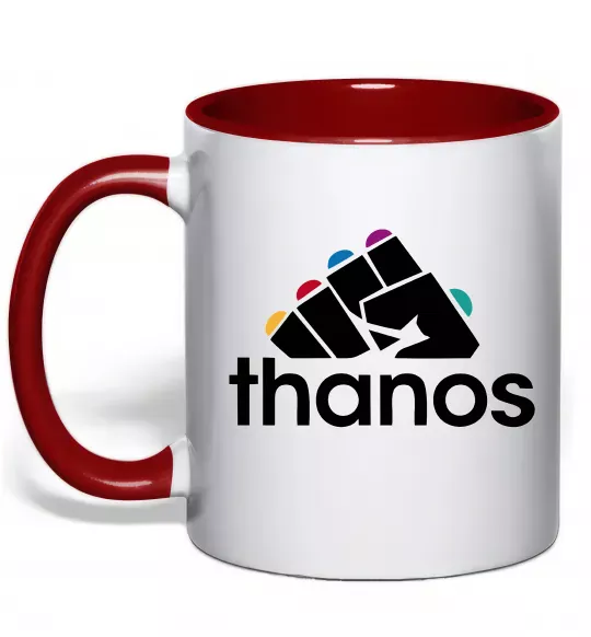 Чашка с цветной ручкой Thanos рукавиця Красный фото