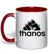 Чашка с цветной ручкой Thanos рукавиця Красный фото