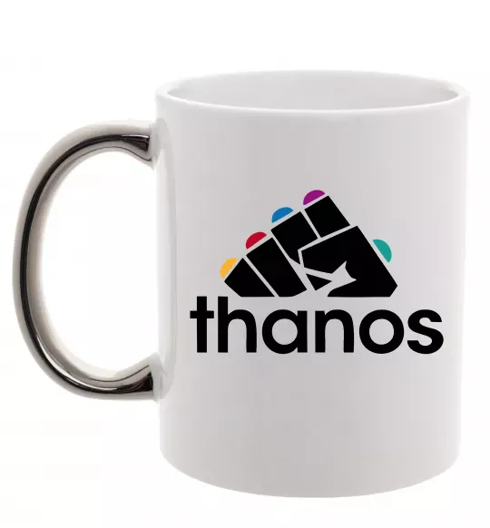 Чашка с цветной ручкой Thanos рукавиця Серебро фото