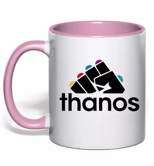 Чашка с цветной ручкой Thanos рукавиця Нежно розовый фото