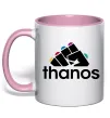 Чашка с цветной ручкой Thanos рукавиця Нежно розовый фото