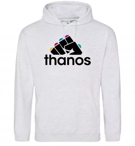 Жіноча толстовка (худі) Thanos рукавиця Сірий меланж фото