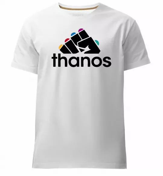 Мужская премиум футболка Thanos рукавиця Белый фото