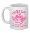 Чашка керамическая Sweet girl with anger Белый Чашка керамическая Sweet girl with anger Белый фото