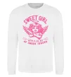 Свитшот Sweet girl with anger Белый фото