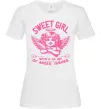 Жіноча футболка Sweet girl with anger Білий фото