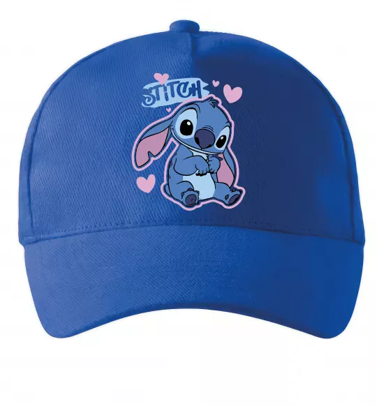 Кепка Стіч сердця Яскраво-синій фото