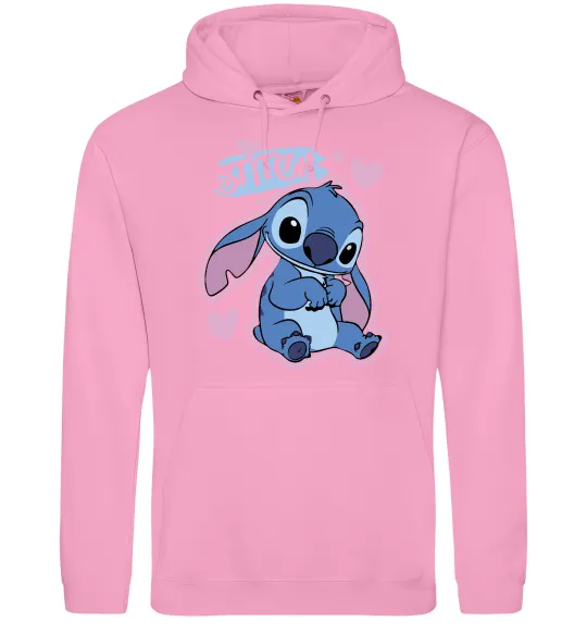 Мужская толстовка (худи) Стіч сердця Розовый фото