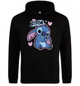 Мужская толстовка (худи) Stitch Белый фото