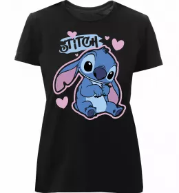 Женская премиум футболка Stitch Белый фото
