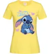 Женская футболка Стіч сердця Лимонный Женская футболка Стіч сердця Лимонный фото