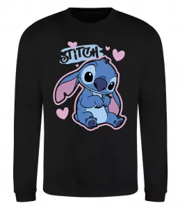 Свитшот Stitch love Черный фото