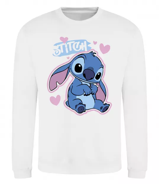 Свитшот Стіч сердця Белый фото