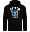 Мужская толстовка (худи) Stitch original Черный фото