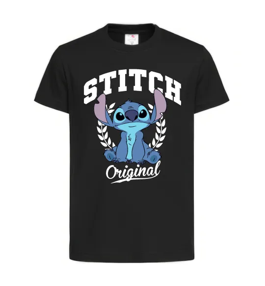 Дитяча футболка Stitch original Чорний фото