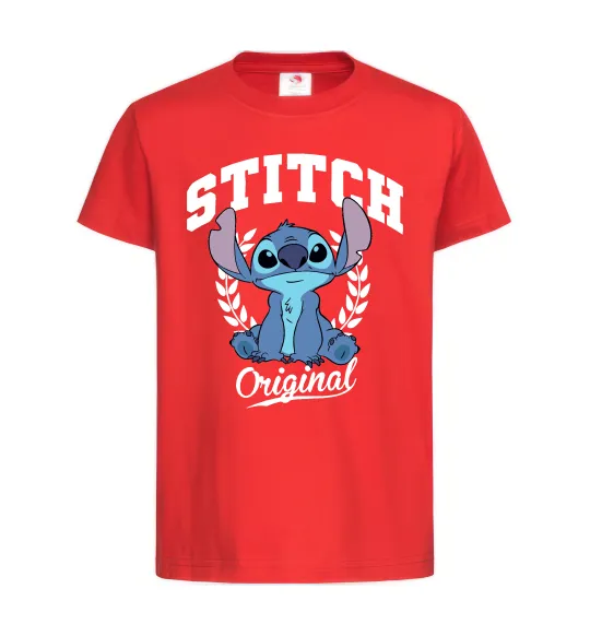 Дитяча футболка Stitch original Червоний фото